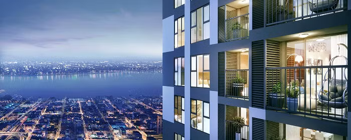 Căn hộ có ban công chính hướng Tây đem lại giá trị cao về mặt phong thủy cho khách hàng.