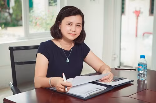 Hình ảnh cô Hồng Thái Hà chủ doanh nghiệp Tân Phú.