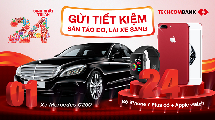 Tham gia gửi tích kiệm tại ngân hàng Techcombank khách hàng sẽ có cơ hội nhận những phần quà hấp dẫn. Tham gia gửi tích kiệm tại ngân hàng Techcombank khách hàng sẽ có cơ hội nhận những phần quà hấp dẫn.