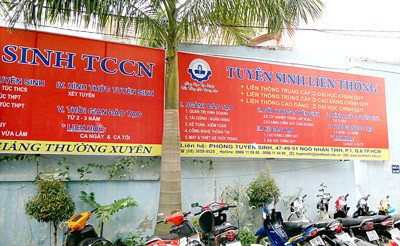 Bảng tuyển sinh của Trường Trung cấp Bến Thành chưa nêu rõ trường liên thông.