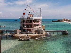 Đảo Phan Vinh A thuộc quần đảo Trường Sa (huyện đảo Trường Sa, Khánh Hòa). (Ảnh: Thanh Vũ/TTXVN)