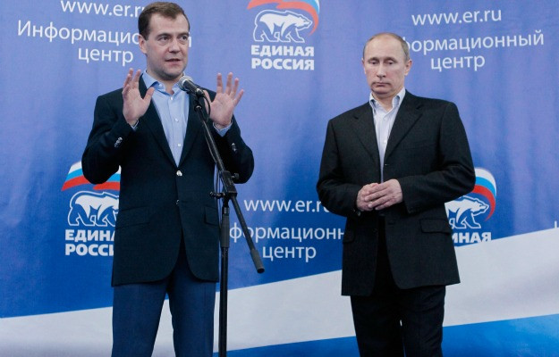 Thủ tướng Dmitry Medvedev và Tổng thống Putin Thủ tướng Dmitry Medvedev và Tổng thống Putin