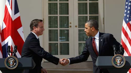 Thủ tướng David Cameron và Tổng thống Mỹ Barack Obama đã có cuộc thảo luận về vấn đề Syria. Thủ tướng David Cameron và Tổng thống Mỹ Barack Obama đã có cuộc thảo luận về vấn đề Syria.
