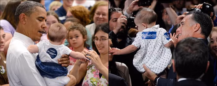 Khi họ cùng bế trẻ em.