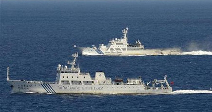 Tàu Hải giám Trung Quốc đang bị tàu Cảnh sát Nhật Bản theo sát.