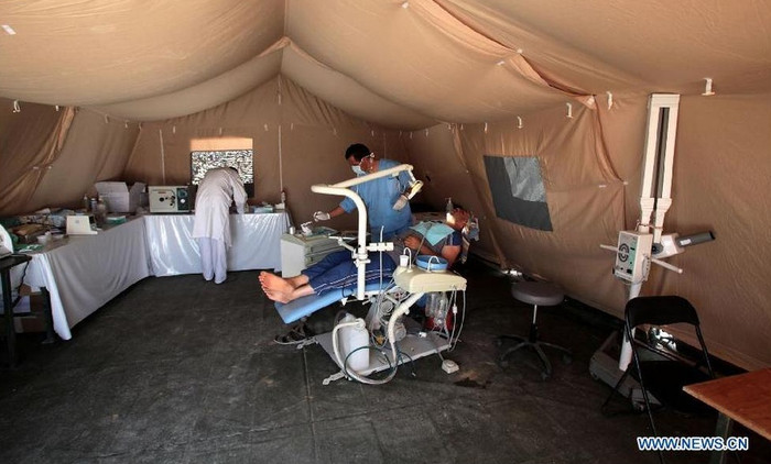 Dịch vụ y tế tại trại tị nạn Zaatari . Dịch vụ y tế tại trại tị nạn Zaatari .