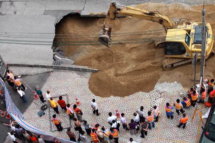 Đường Đông Tiên Liệt, Quảng Châu, thủ phủ của tỉnh Quảng Đông ngày 20/7.