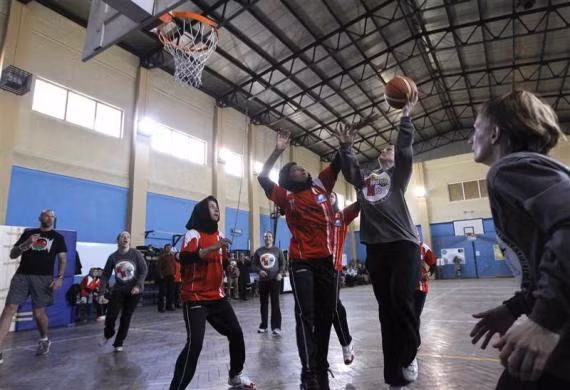 Đội bóng rổ nữ Afghanistan.