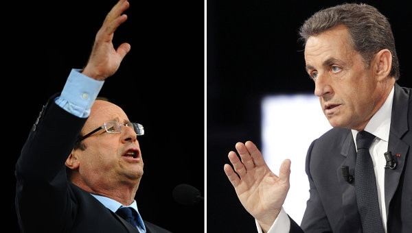 Hai ứng viên Tổng thống Pháp Francois Hollande và Nicolas Sarkozy. Hai ứng viên Tổng thống Pháp Francois Hollande và Nicolas Sarkozy.