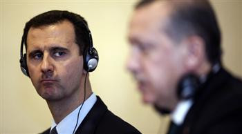 Thủ tướng Thổ Nhĩ Kỳ Erdogan và Tổng thống Syria Bashar al-Assad tham dự một cuộc họp báo ở Istanbul (ảnh: Reuters)