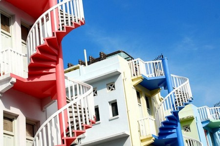 Các cầu thang không chỉ mang một màu sắc.