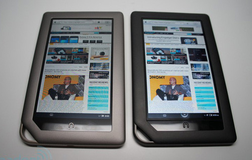 5- Nook Tablet: Nook Tablet cũng vấp phải những vấn đề tương tự như Kindle Fire. Kho ứng dụng còn khá khiêm tốn. Thậm chí còn được đánh giá là tồi hơn khi không thể cho phép tải trực tiếp những video và file nhạc mà phải tải nội dung thông qua máy tính. Nook Tablet có hai phiên bản 8 GB (199 USD) và 16 GB (249 USD). 5- Nook Tablet: Nook Tablet cũng vấp phải những vấn đề tương tự như Kindle Fire. Kho ứng dụng còn khá khiêm tốn. Thậm chí còn được đánh giá là tồi hơn khi không thể cho phép tải trực tiếp những video và file nhạc mà phải tải nội dung thông qua máy tính. Nook Tablet có hai phiên bản 8 GB (199 USD) và 16 GB (249 USD).