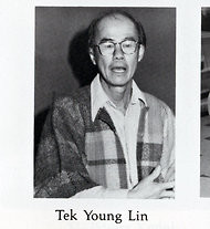 Ông Tek Young Lin (ảnh trong cuốn kỷ yếu, năm 1984) Ông Tek Young Lin (ảnh trong cuốn kỷ yếu, năm 1984)