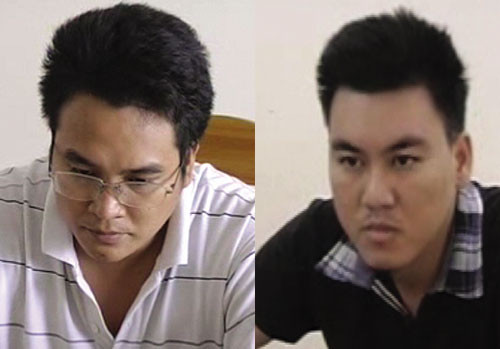 Hưng (trái) và Sơn khi bị bắt Hưng (trái) và Sơn khi bị bắt
