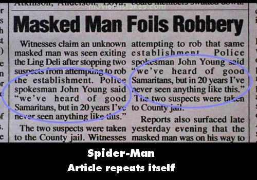 Bài báo sử dụng trong phim có những câu lặp lại như thế này Bài báo sử dụng trong phim có những câu lặp lại như thế này