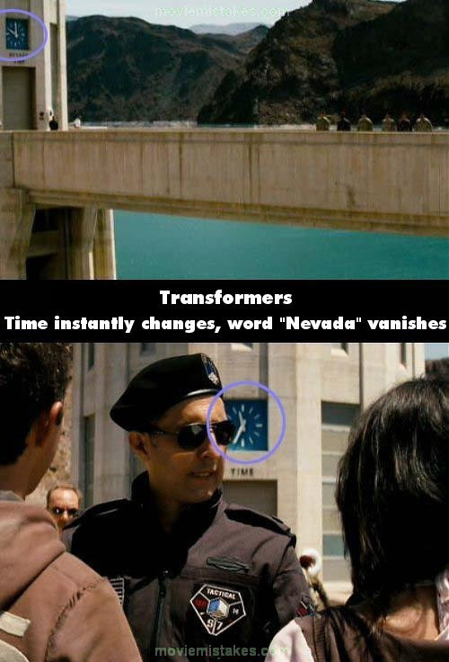 Kim chỉ thời gian trên đồng hồ trong cảnh nền thay đổi rất nhiều mặc dù thời gian trong phim không thay đổi đáng kể. Ngoài ra, từ “Nevada” ở bên dưới đồng hồ lúc thì biến mất và bị thay bằng từ “Time” , lúc khách lại xuất hiện trở lại. Kim chỉ thời gian trên đồng hồ trong cảnh nền thay đổi rất nhiều mặc dù thời gian trong phim không thay đổi đáng kể. Ngoài ra, từ “Nevada” ở bên dưới đồng hồ lúc thì biến mất và bị thay bằng từ “Time” , lúc khách lại xuất hiện trở lại.