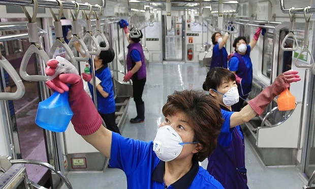 Triều Tiên tăng cường các biện pháp phòng ngừa lây nhiễm Mers từ Hàn Quốc. Ảnh Guardian.