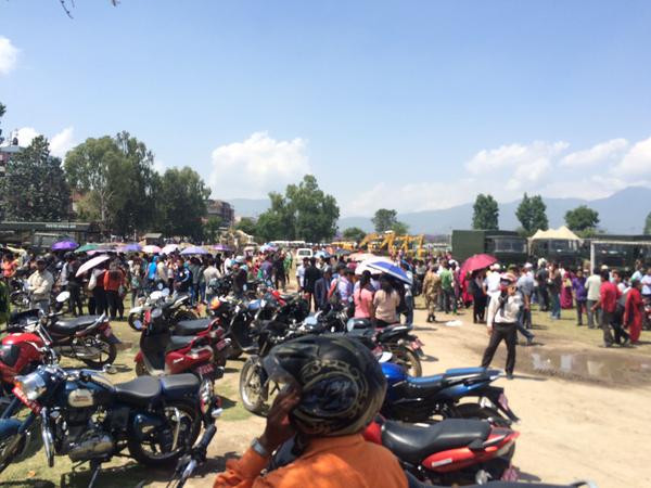 Hoảng loạn tại Nepal sau trận động đất mới nhất. Hoảng loạn tại Nepal sau trận động đất mới nhất.