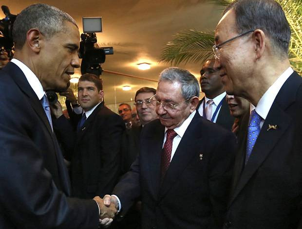 Hai nhà lãnh đạo Mỹ và Cuba đã dành cho nhau nhiều lời ngợi ca và tôn trọng tại cuộc hội đàm hiếm hoi. Hai nhà lãnh đạo Mỹ và Cuba đã dành cho nhau nhiều lời ngợi ca và tôn trọng tại cuộc hội đàm hiếm hoi.
