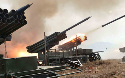 Quân đội Triều Tiên tập trận. Ảnh Yonhap. Quân đội Triều Tiên tập trận. Ảnh Yonhap.