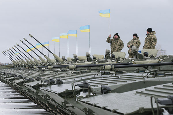 Quân đội Ukraine. Ảnh Rian. Quân đội Ukraine. Ảnh Rian.