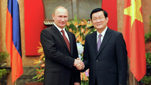 Chủ tịch nước Trương Tấn Sang và Tổng thống Nga Vladimir Putin. Chủ tịch nước Trương Tấn Sang và Tổng thống Nga Vladimir Putin.