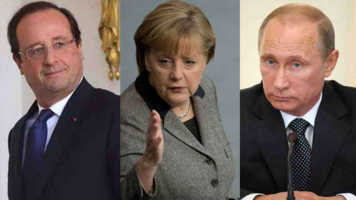 Ngày 6/2, hai nhà lãnh đạo châu Âu này đến Moscow sau khi rời khỏi Kiev để thảo luận với nhà lãnh đạo Nga Vladimir Putin về cuộc khủng hoảng tại Ukraine. Ngày 6/2, hai nhà lãnh đạo châu Âu này đến Moscow sau khi rời khỏi Kiev để thảo luận với nhà lãnh đạo Nga Vladimir Putin về cuộc khủng hoảng tại Ukraine.