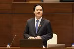 Bộ trưởng Phùng Xuân Nhạ trả lời chất vấn tại Quốc hội sáng 16/11. ảnh: Minh Quang/vietnamnet.