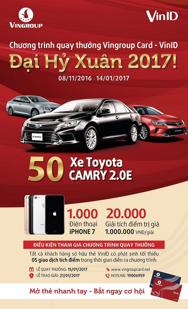 Chủ thẻ VinID và Vingroup Card sẽ có cơ hội trúng thưởng với tổng giá trị kỷ lục lên tới gần 100 tỷ. Chủ thẻ VinID và Vingroup Card sẽ có cơ hội trúng thưởng với tổng giá trị kỷ lục lên tới gần 100 tỷ.