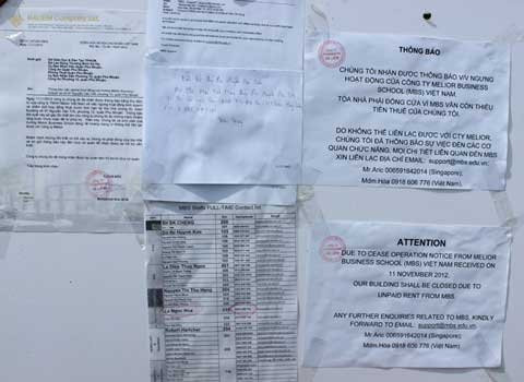 Thông báo đóng cửa trường