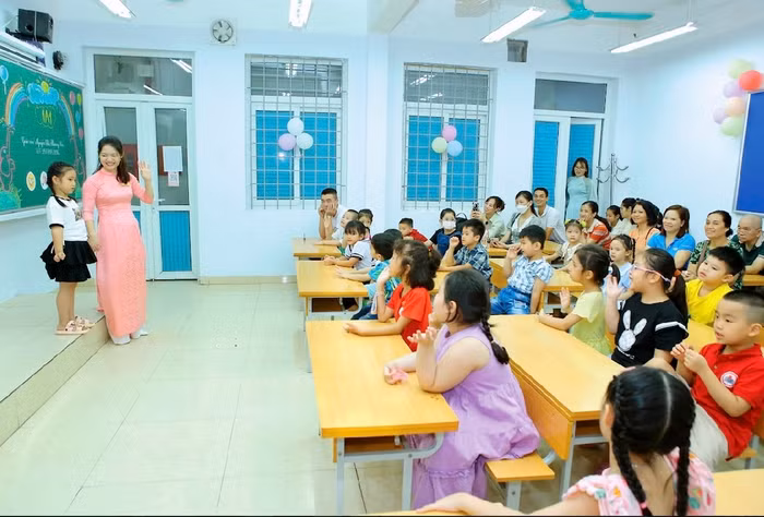 Trường Tiểu học Ba Đình chào đón học sinh lớp 1 năm học 2024-2025. (Ảnh: website nhà trường)