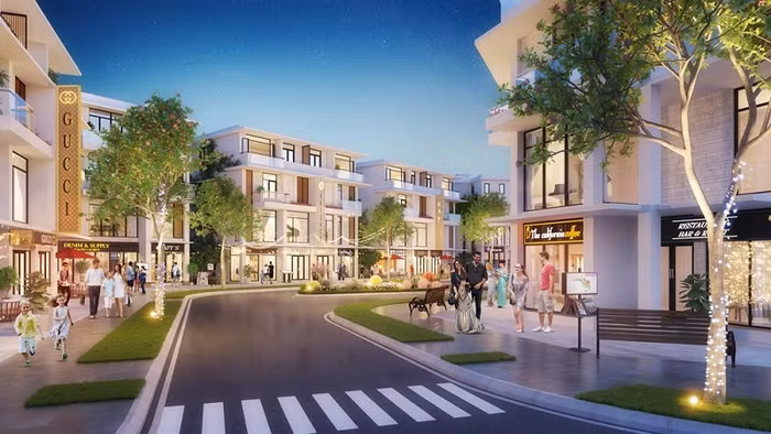 Phố đi bộ sầm uất tại quận 9.