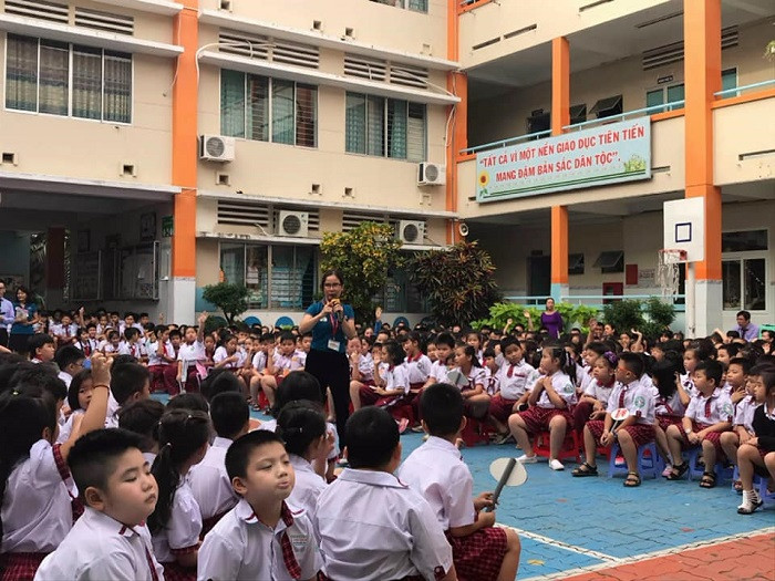 Đông đảo các em học sinh cùng tham gia (Ảnh: tác giả cung cấp). Đông đảo các em học sinh cùng tham gia (Ảnh: tác giả cung cấp).