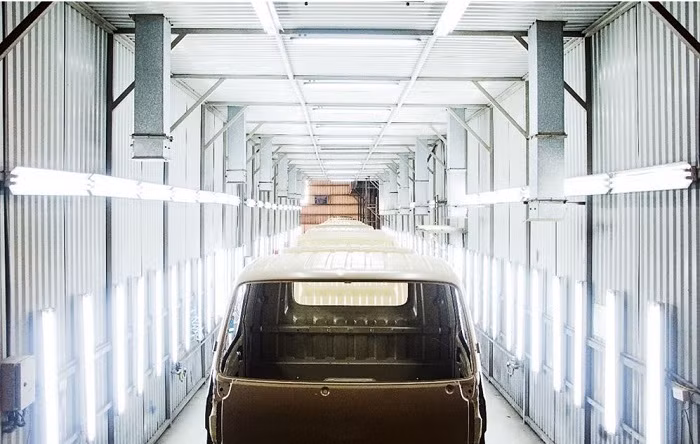 Dây chuyền hiện đại tại Nhà máy ôtô Đồng Vàng.