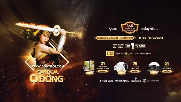 Tổng giá trị các deal 0 đồng trên Adayroi trong chương trình “365 Ngày vui" tháng 5 lên tới hơn 1 tỷ đồng.