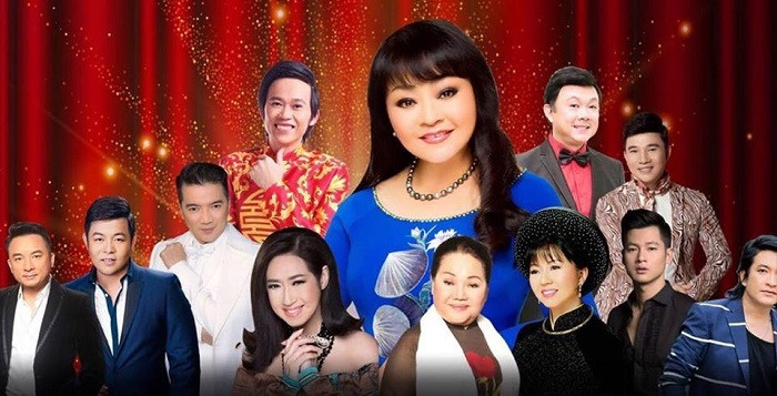 Hương Lan và các khách mời nghệ sỹ tham gia liveshow “Một đời sân khấu”.