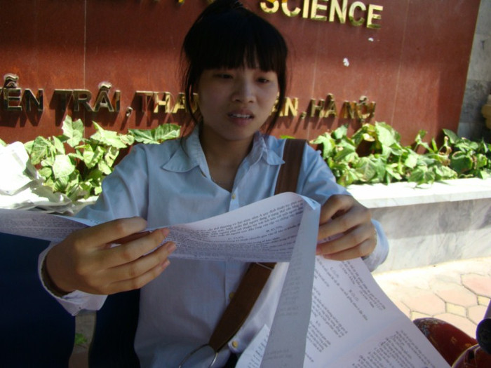 Thí sinh Nguyễn Hoài Anh dự đoán năm nay sẽ có nhiều điểm cao môn Địa - Ảnh: Bích Thảo Thí sinh Nguyễn Hoài Anh dự đoán năm nay sẽ có nhiều điểm cao môn Địa - Ảnh: Bích Thảo