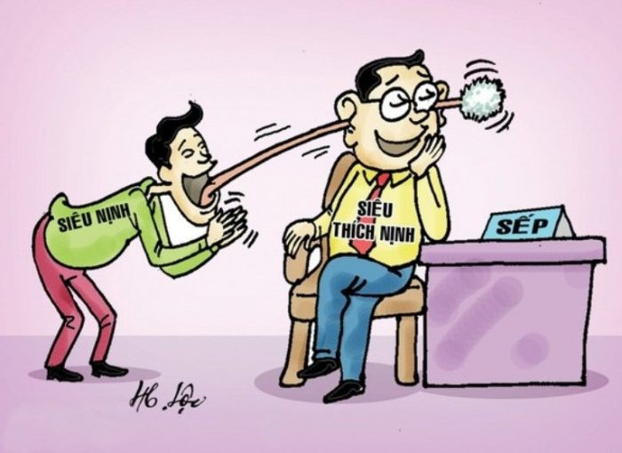 Thói nịnh bợ sếp (Ảnh minh họa: H.Lộc). Thói nịnh bợ sếp (Ảnh minh họa: H.Lộc).