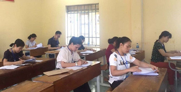 Các thầy cô giáo tham gia công tác chấm thi (Ảnh minh họa: TNO). Các thầy cô giáo tham gia công tác chấm thi (Ảnh minh họa: TNO).