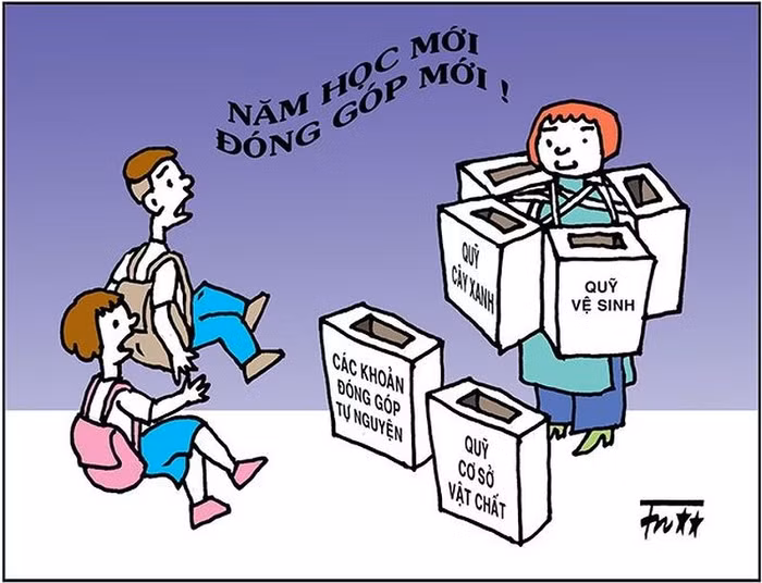 Vấn nạn lạm thu trong trường học (Ảnh minh họa: baoquangninh.com.vn).