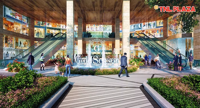 Trung tâm thương mại TNL PLaza tại khối đế chung cư tận dụng nguồn khách dồi dào.