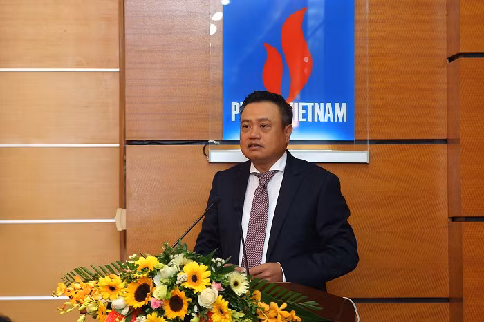 Chủ tịch Hội đồng thành viên PVN Trần Sỹ Thanh phát biểu tại buổi lễ.