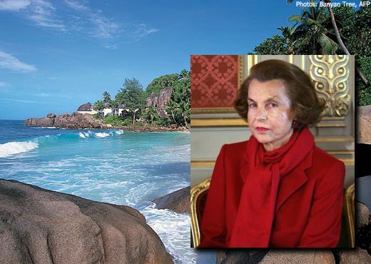 Bà là người thừa kế tập đoàn mỹ phẩm và chăm sóc sắc đẹp lớn nhất thế giới L’Oreal (Pháp). Giá bán hòn đảo được đưa ra là 60 triệu USD.