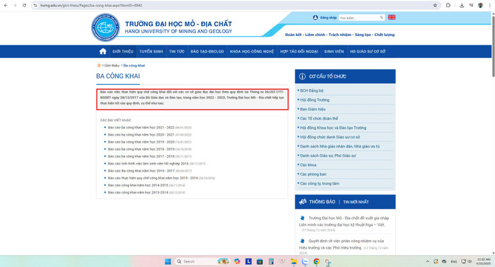 Ảnh chụp màn hình kết quả truy cập vào đường link dẫn đến báo cáo ba công khai năm học 2022-2023. Không hiển thị .jpg