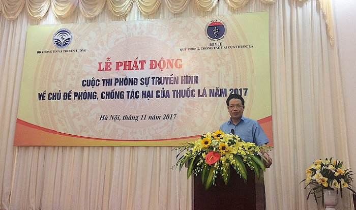 Ông Hoàng Vĩnh Bảo - Thứ trưởng Bộ Thông tin và Truyền thông phát biểu phát động cuộc thi (Ảnh: An Nhiên). Ông Hoàng Vĩnh Bảo - Thứ trưởng Bộ Thông tin và Truyền thông phát biểu phát động cuộc thi (Ảnh: An Nhiên).