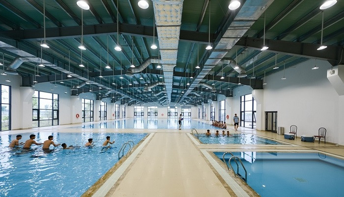 02 bể trị liệu đối cực, 01 bể vật lý trị liệu dưới nước tại PVF Hưng Yên. 02 bể trị liệu đối cực, 01 bể vật lý trị liệu dưới nước tại PVF Hưng Yên.