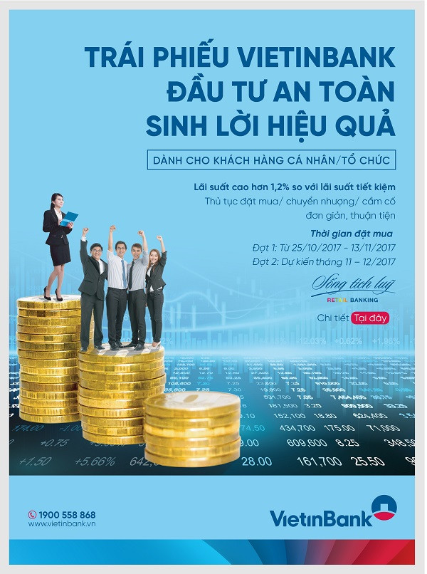 VietinBank phát hành trái phiếu với lãi suất hấp dẫn. VietinBank phát hành trái phiếu với lãi suất hấp dẫn.