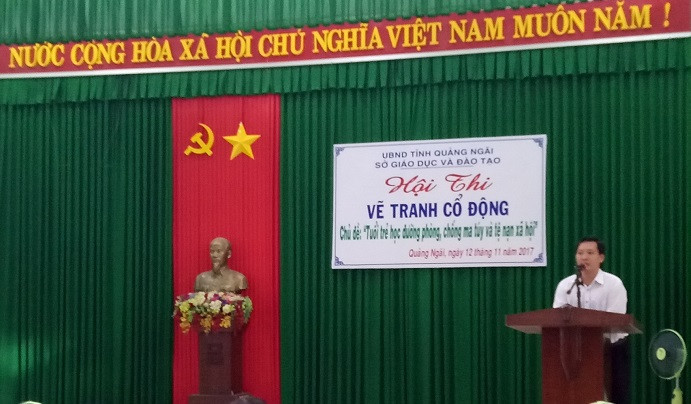 Quảng Ngãi tổ chức Thi vẽ tranh cổ động với chủ đề “Tuổi trẻ học đường phòng chống ma túy và các tệ nạn xã hội" (Ảnh: tác giả cung cấp). Quảng Ngãi tổ chức Thi vẽ tranh cổ động với chủ đề “Tuổi trẻ học đường phòng chống ma túy và các tệ nạn xã hội" (Ảnh: tác giả cung cấp).