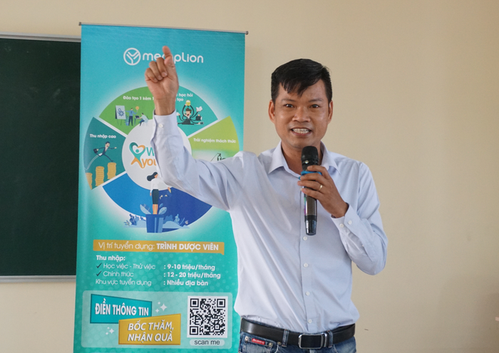 Ông Lương Đức Tiến – Trưởng phòng Khách hàng – Khối OTC, Công ty Cổ phẩn Tập đoàn Merap chia sẻ trong hội nghị. (Ảnh: Ngọc Mai) GDVN 3.PNG