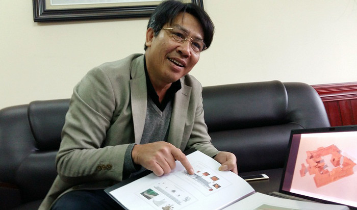 PGS.TS Bùi Minh Trí cho biết, đây là lần đầu tiên trong lịch sử khảo cổ học của Việt Nam phát hiện ra một hành cung ngoài kinh đô Thăng Long. Ảnh: Ngọc Quang. PGS.TS Bùi Minh Trí cho biết, đây là lần đầu tiên trong lịch sử khảo cổ học của Việt Nam phát hiện ra một hành cung ngoài kinh đô Thăng Long. Ảnh: Ngọc Quang.